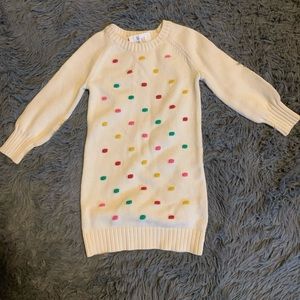 Gap Kids cream sweater dress